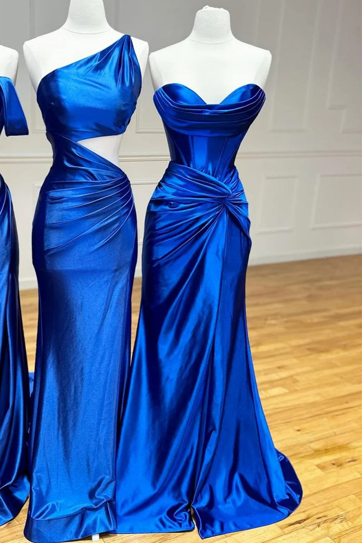 Lumidress Stunning Red Strapless Mermaid Evening Dress with Front Twist