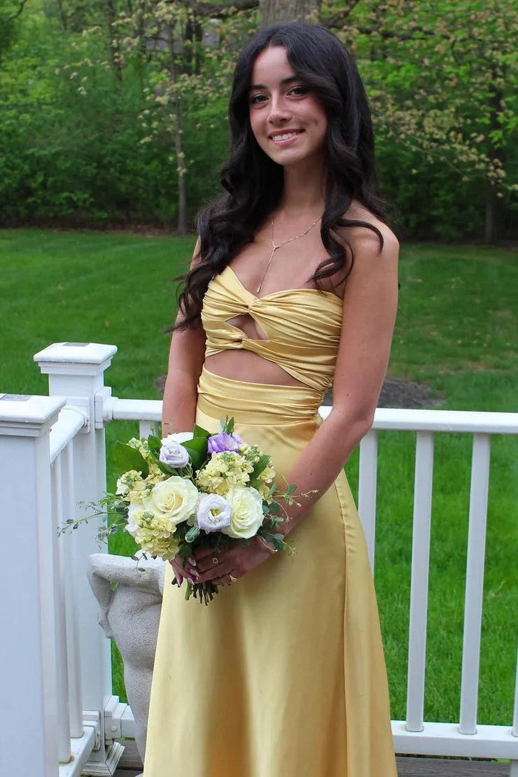 Lumidress Off-The-Shoulder Sweetheart Satin Sheath Prom Dress with Keyhole