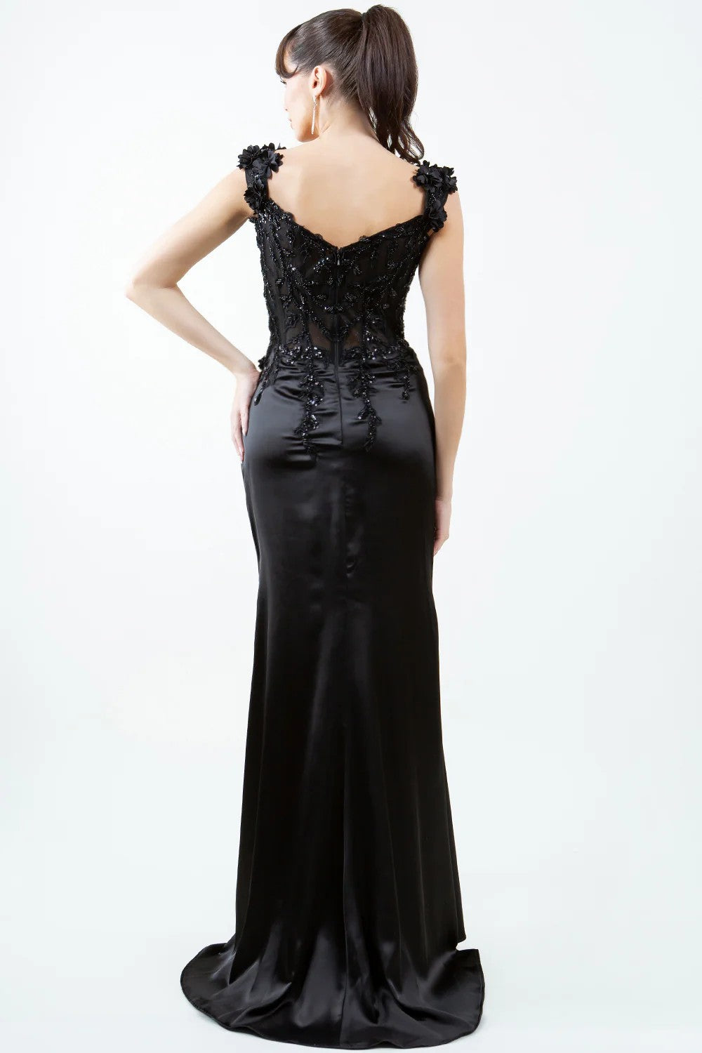 Lumidress Red Elegance Off-Shoulder Embroidered Satin Prom&Evening Gown
