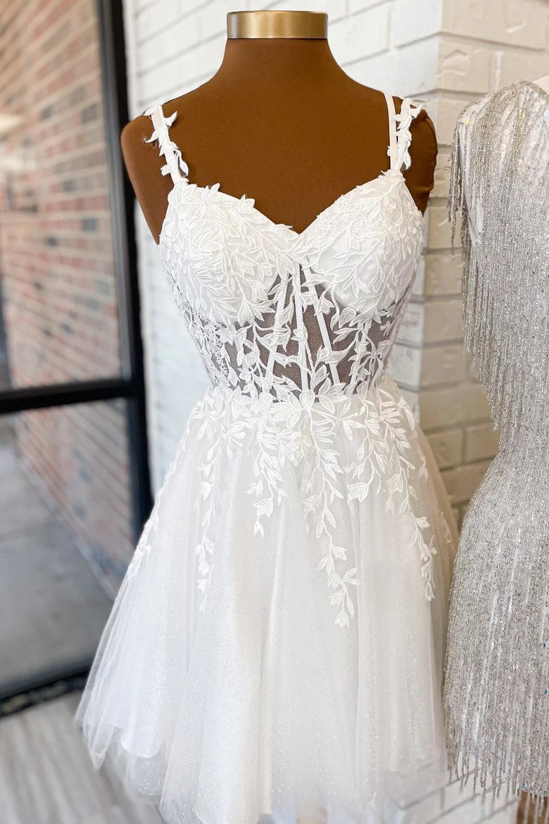 Lumidress Sweet Aqua Appliqued A-Line Homecoming Dress