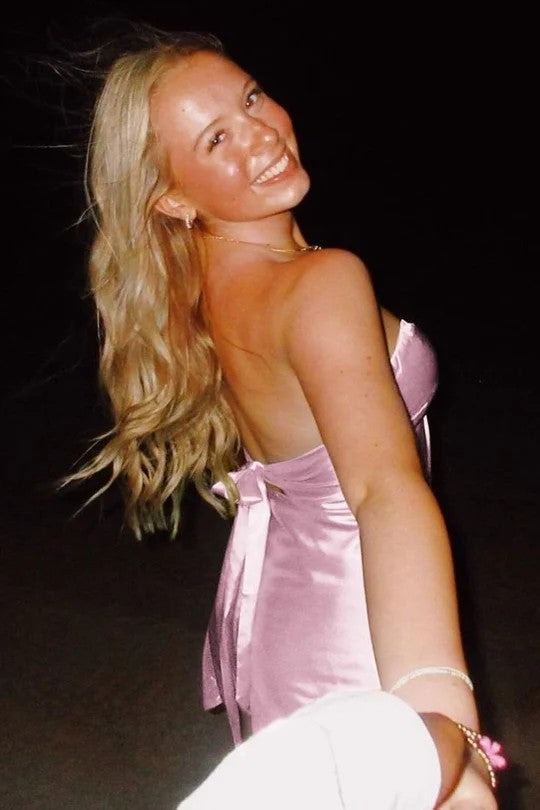 Lumidress Chic Strapless Satin Keyhole Backless Short Homecoming Dress