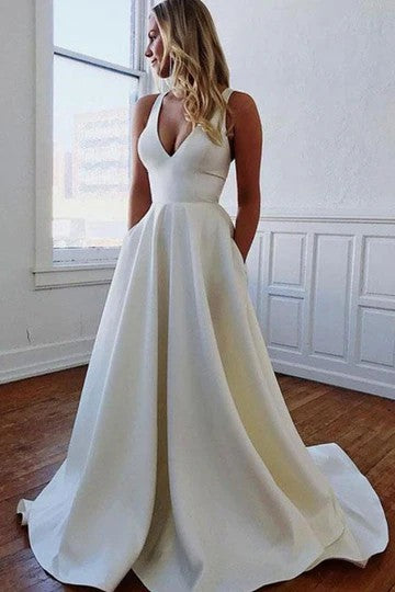 Lumidress Elegant Satin A-Line Prom Dress with Empire Waist &amp; Bow