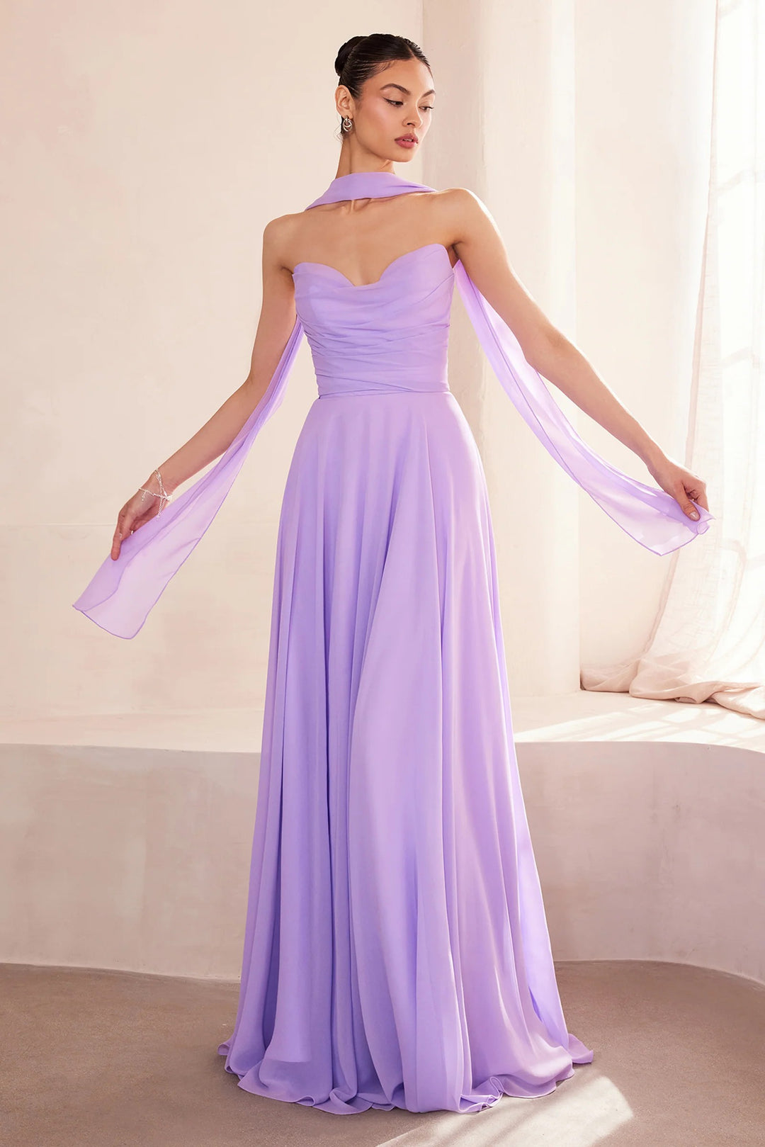 Lumidress Ethereal Chiffon A-Line Floor-Length Bridesmaids Dresses