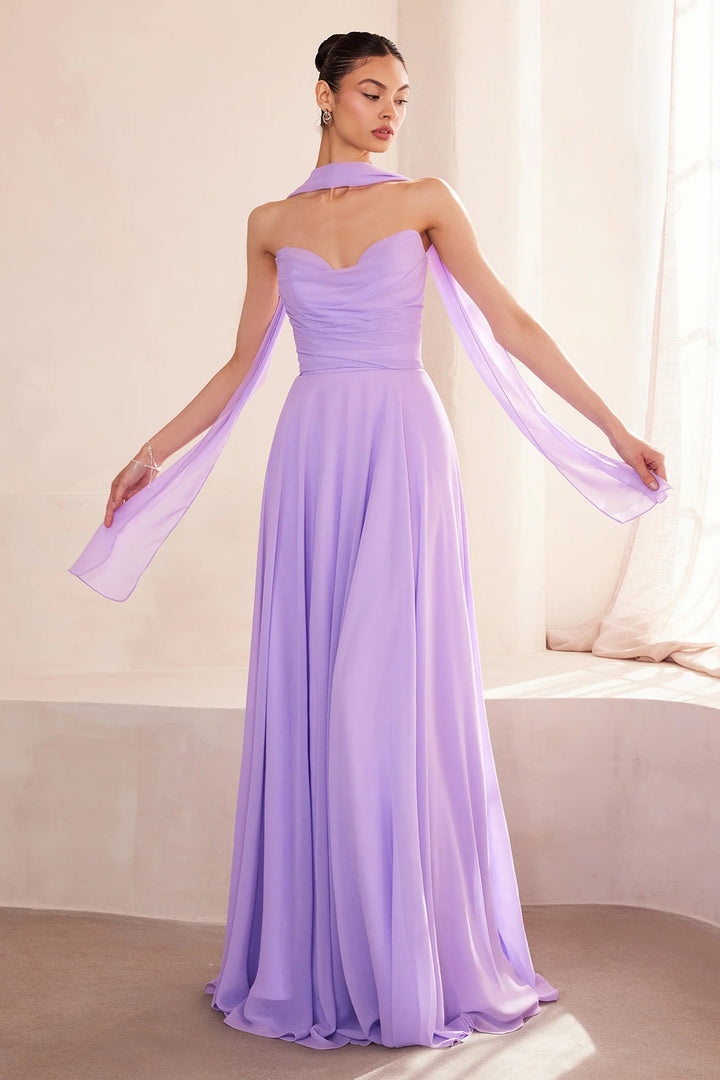 Lumidress Ethereal Chiffon A-Line Floor-Length Bridesmaids Dresses