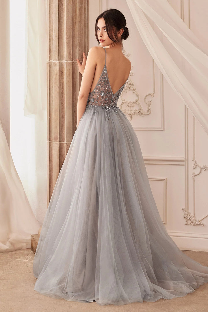 Lumidress Sleeveless V-Neck Bodice Secured with Spaghetti Straps