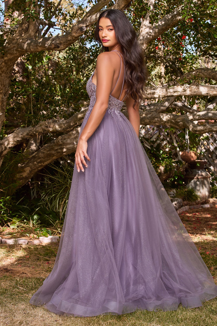 Lumidress Enchanting Long Sleeveless Floor-Length Glitter Tulle Dress