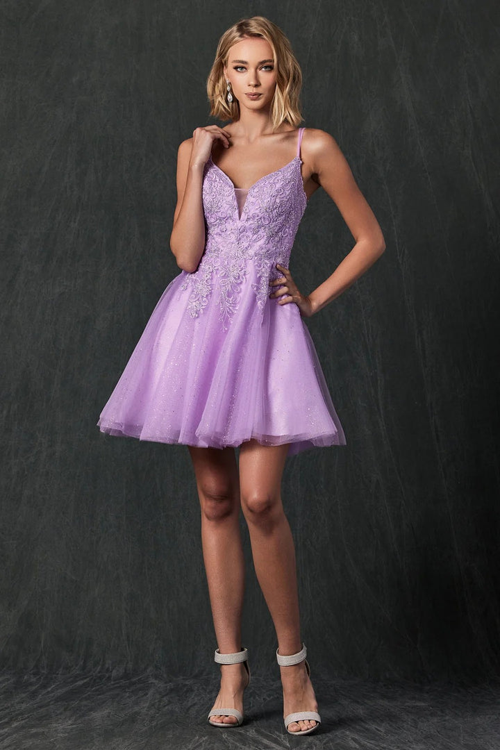 Lumidress Off-Shoulder Short Glitter Tulle A-Line Dress