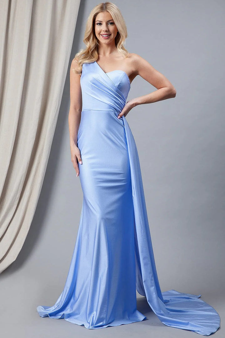 Lumidress One Shoulder Sweetheart Bodice Mermaid Plus Size Formal Gown