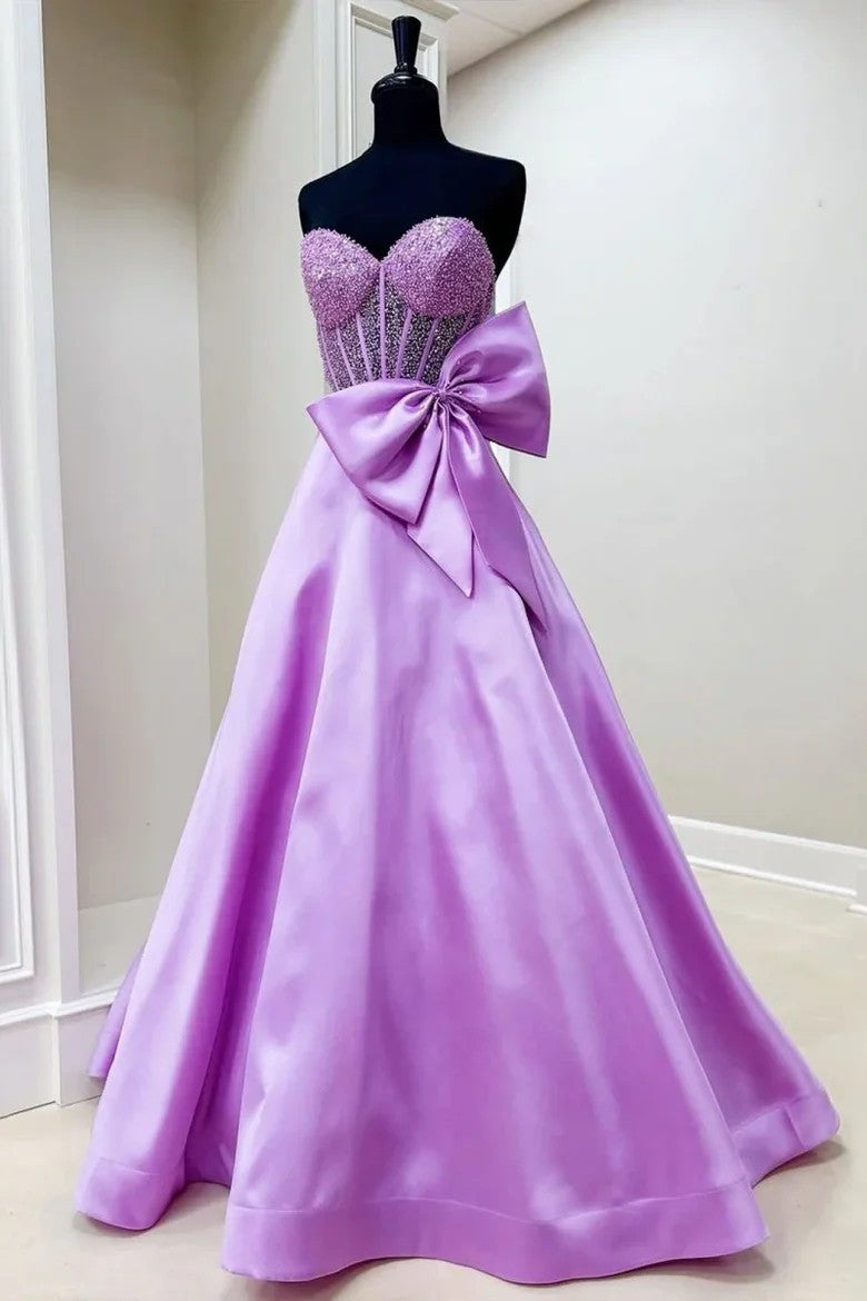 Lumidress Aqua Strapless Sweetheart Ball Gown with Beaded Bodice &amp; Satin Skirt
