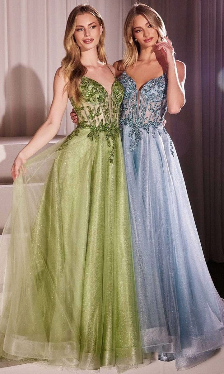 Lumidress Spaghetti Straps V-Neck Layered Skirt Tulle A-Line Prom Dress