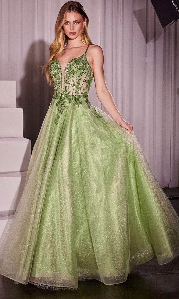 Lumidress Spaghetti Straps V-Neck Layered Skirt Tulle A-Line Prom Dress