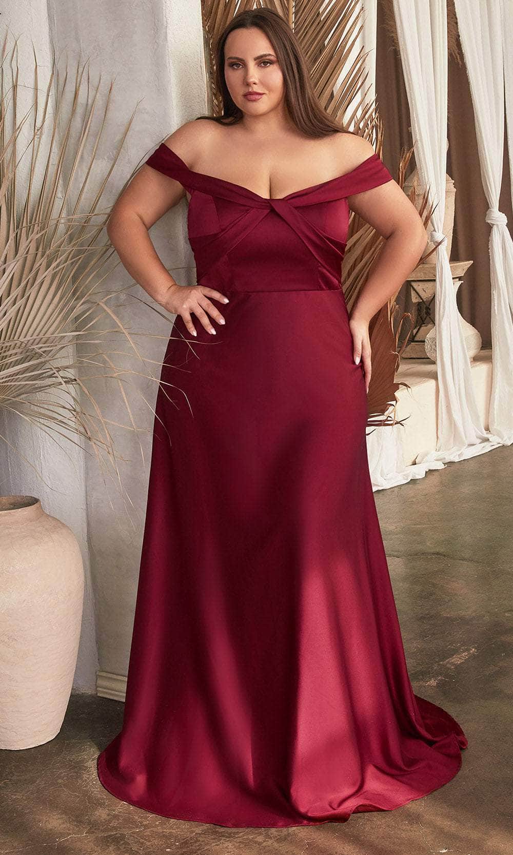 Lumidress Off Shoulder Knotted A-Line Satin Gown