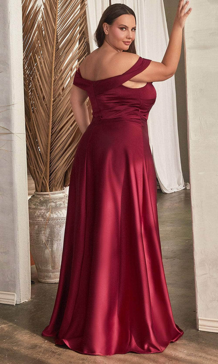 Lumidress Off Shoulder Knotted A-Line Satin Gown