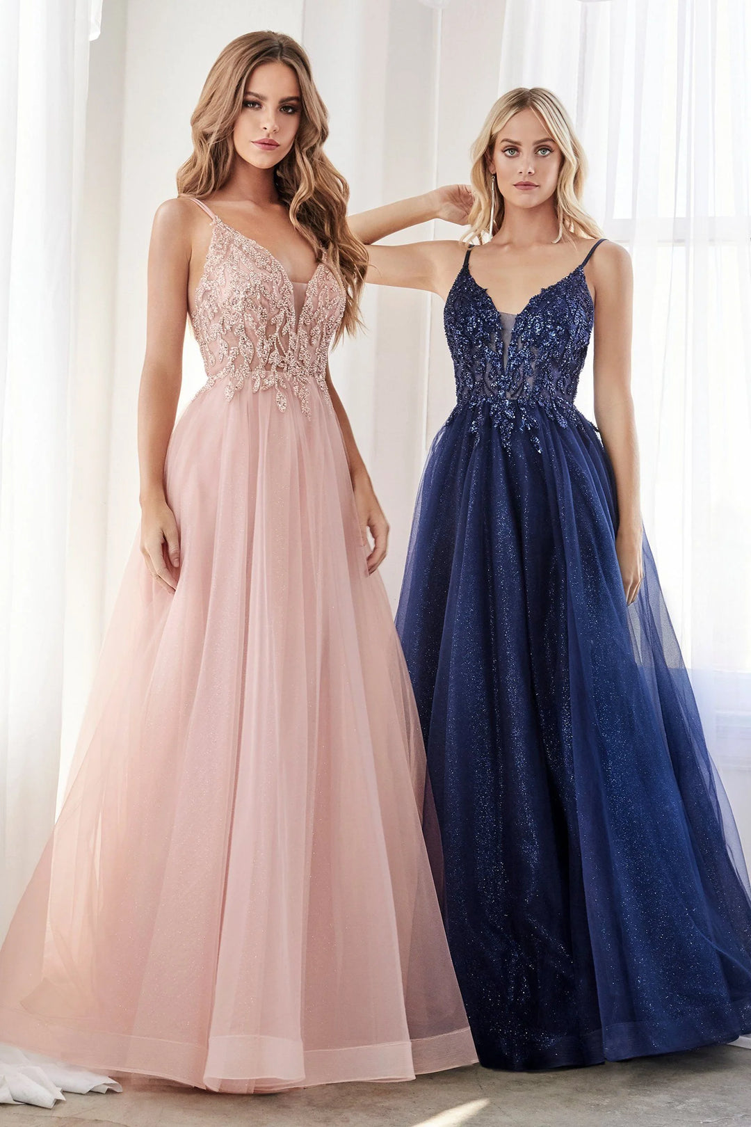 Lumidress Enchanting Long Sleeveless Floor-Length Glitter Tulle Dress